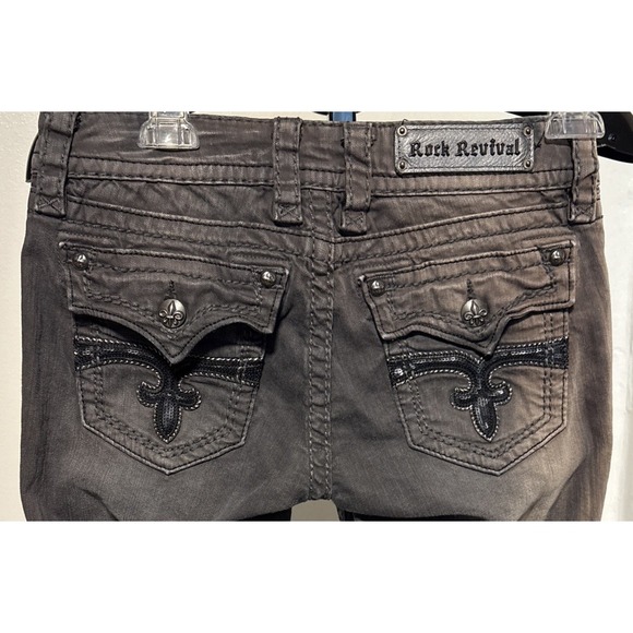 Rock Revival Denim - Rock Revival Celine Skinny faded charole Size 29 Stretch Silver Bling Selvage